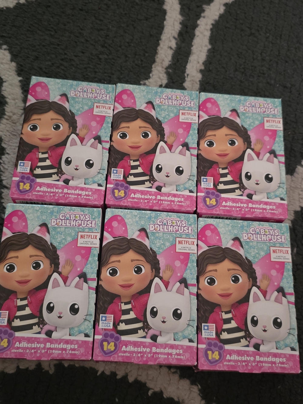 Gabby's Dollhouse Adhesive Bandages - Pink & Turquoise Pack